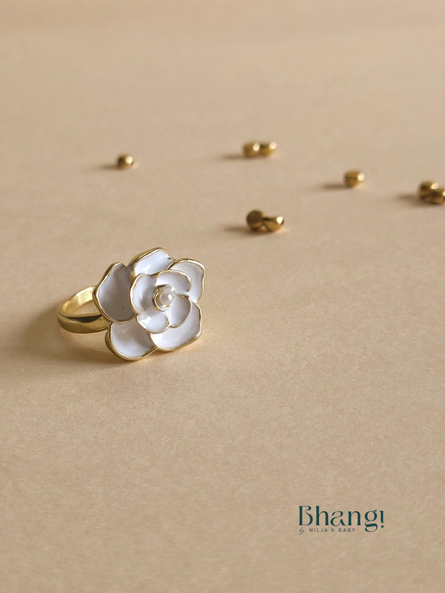 Adjustable Rose flower ring