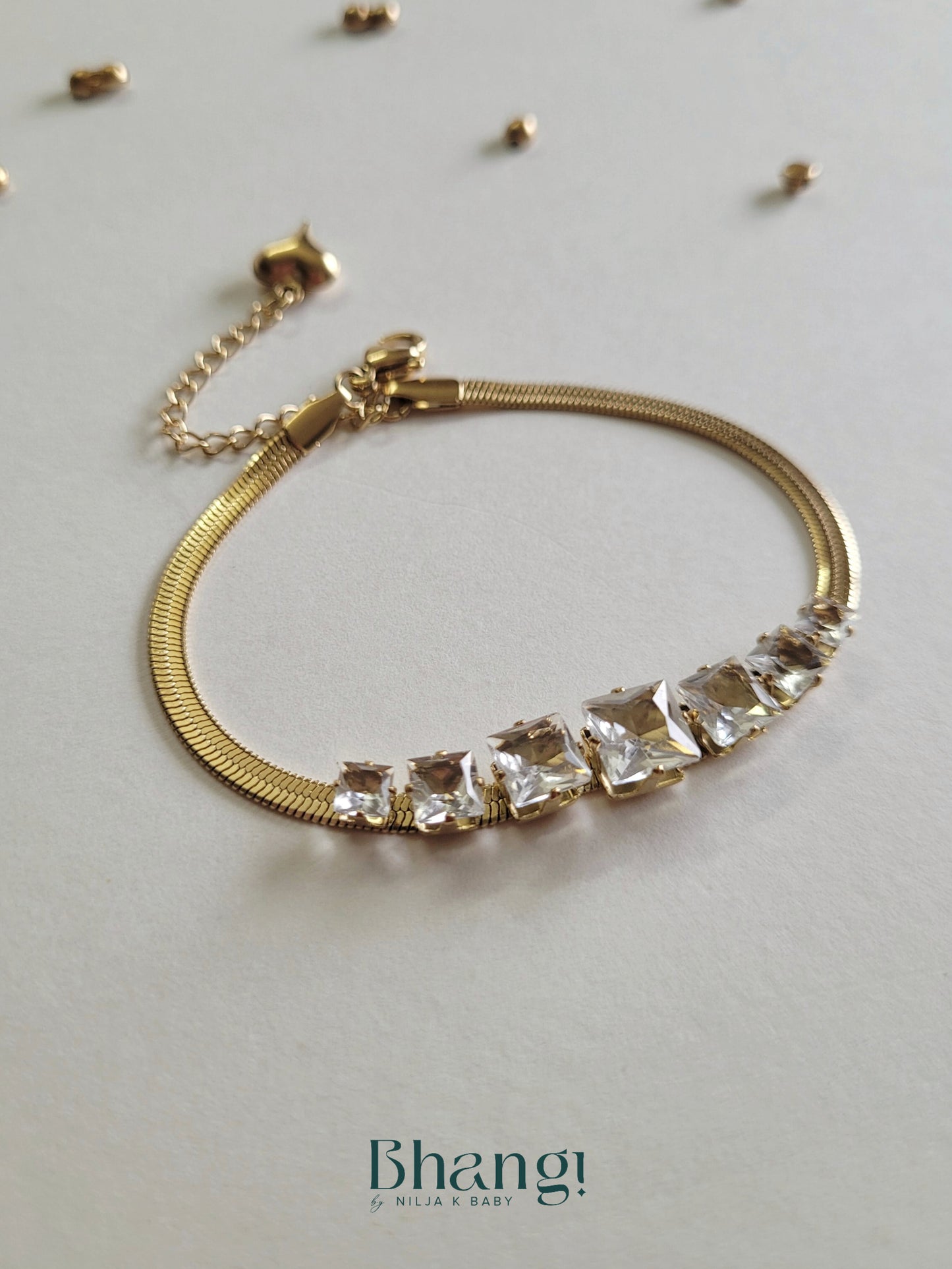 Bhangi Square Cubic Zirconia Bracelet