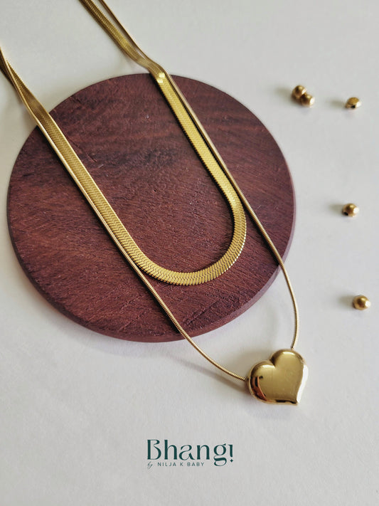 Layered Heart Necklace
