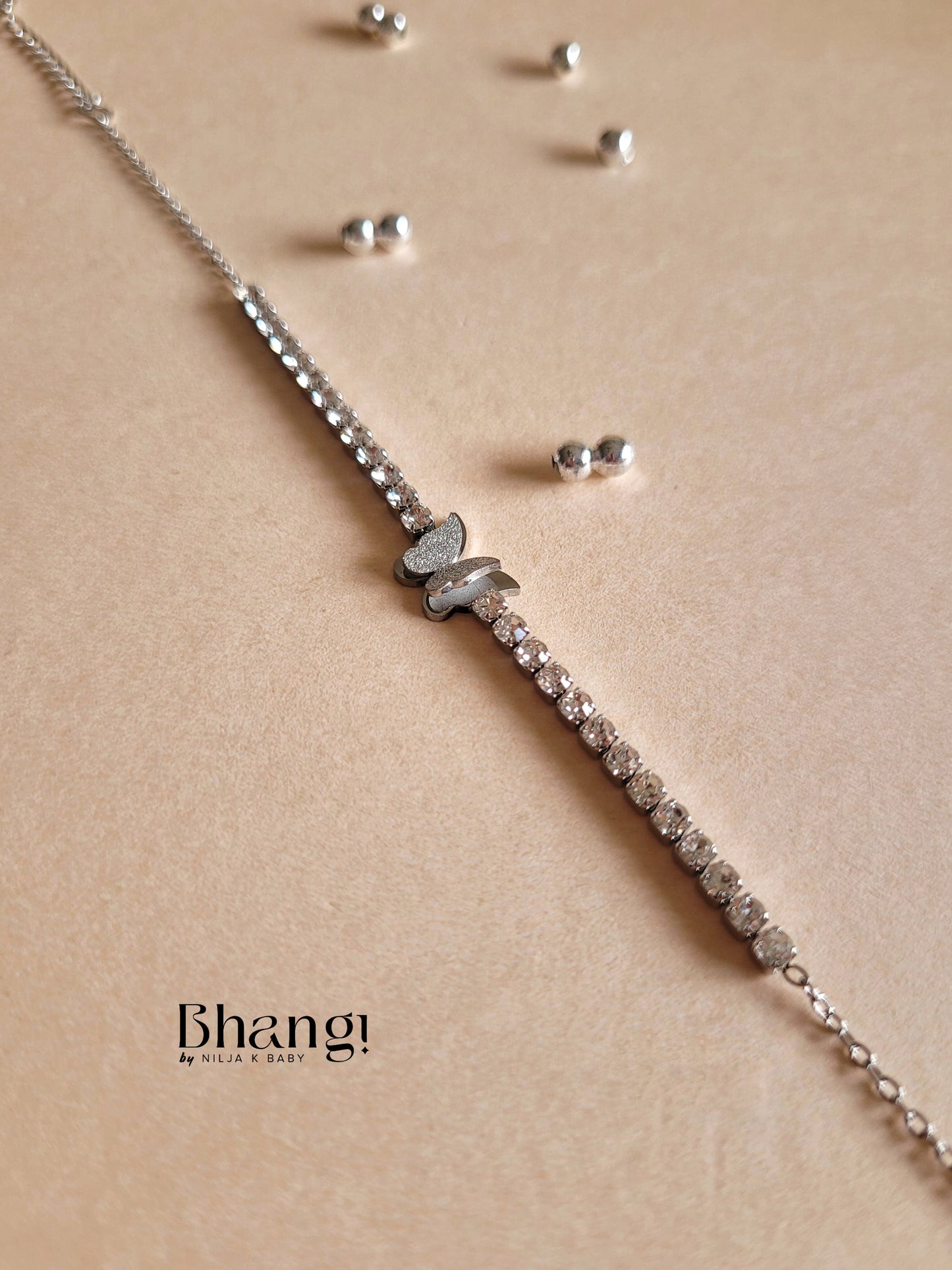 Butterfly Bracelet with Cubic Zirconia