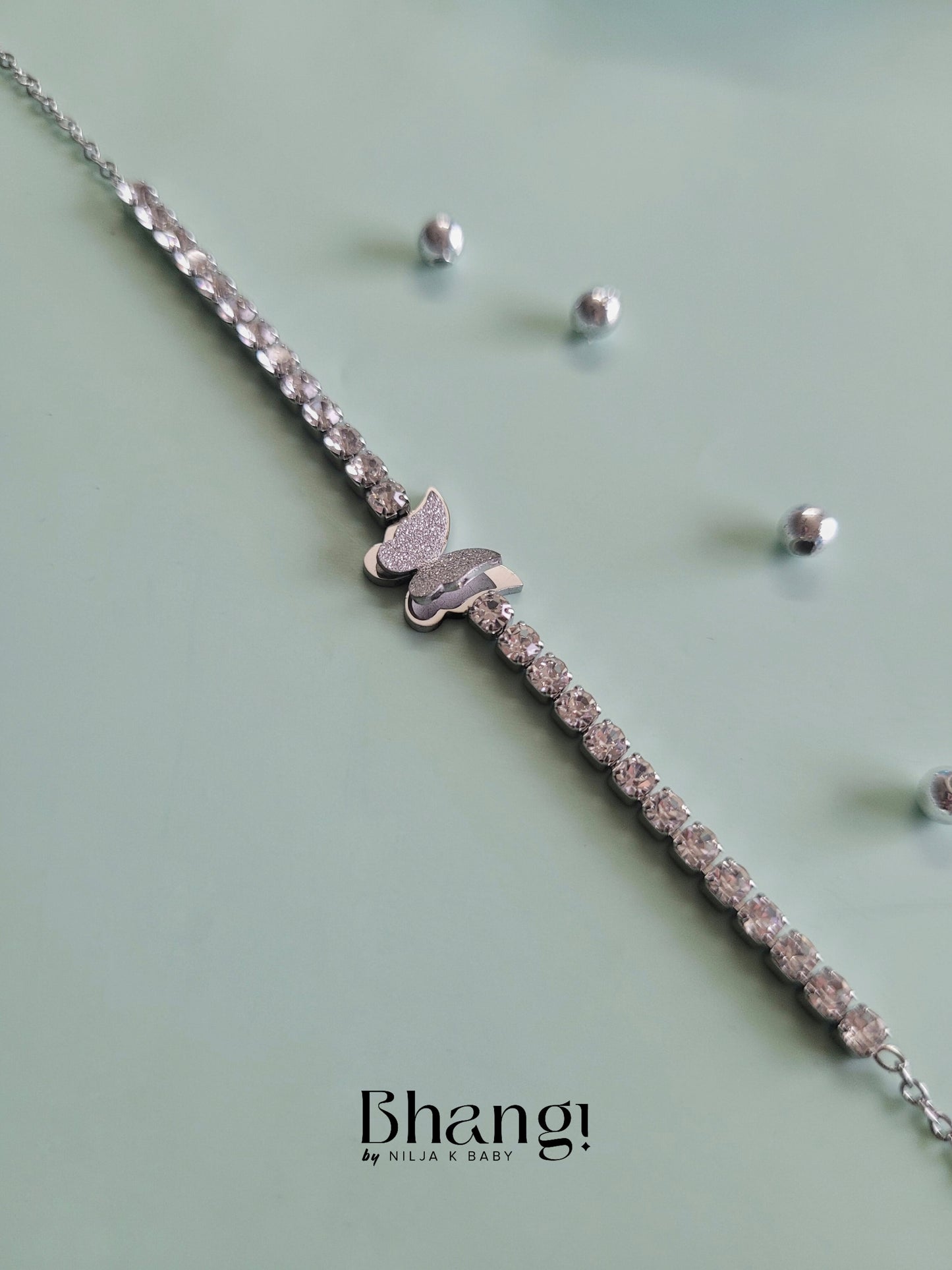 Butterfly Bracelet with Cubic Zirconia