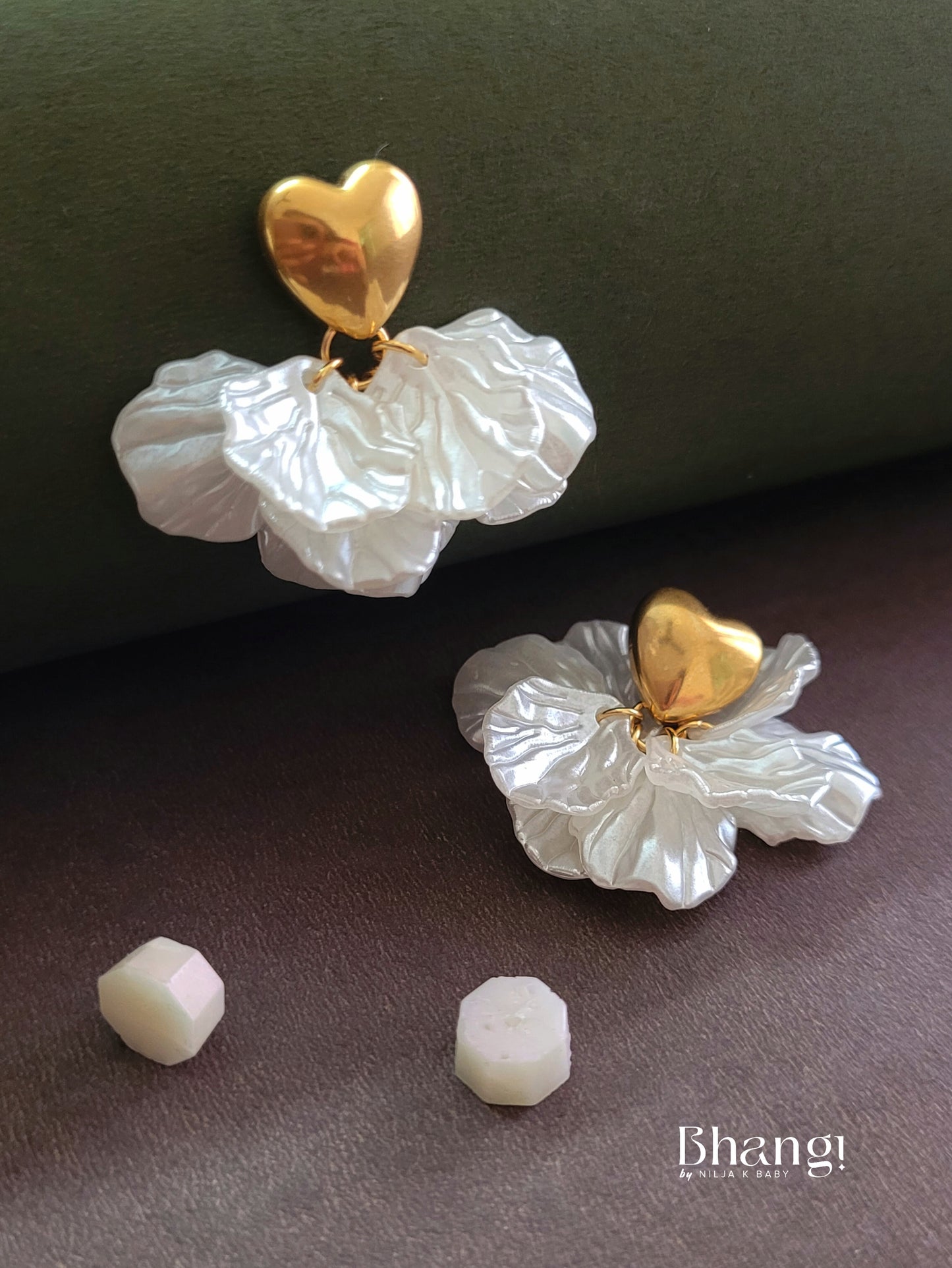 Pearl Flower Drop Earrings