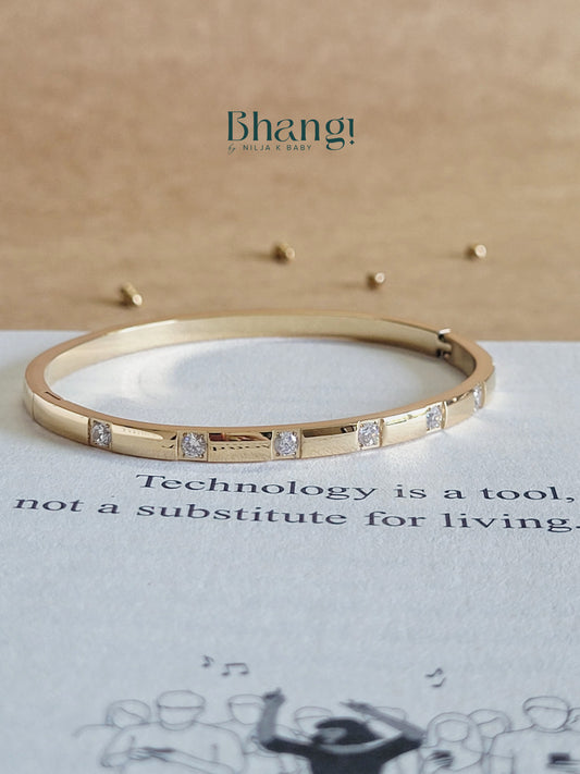 Minimalist Square Stone Bangle