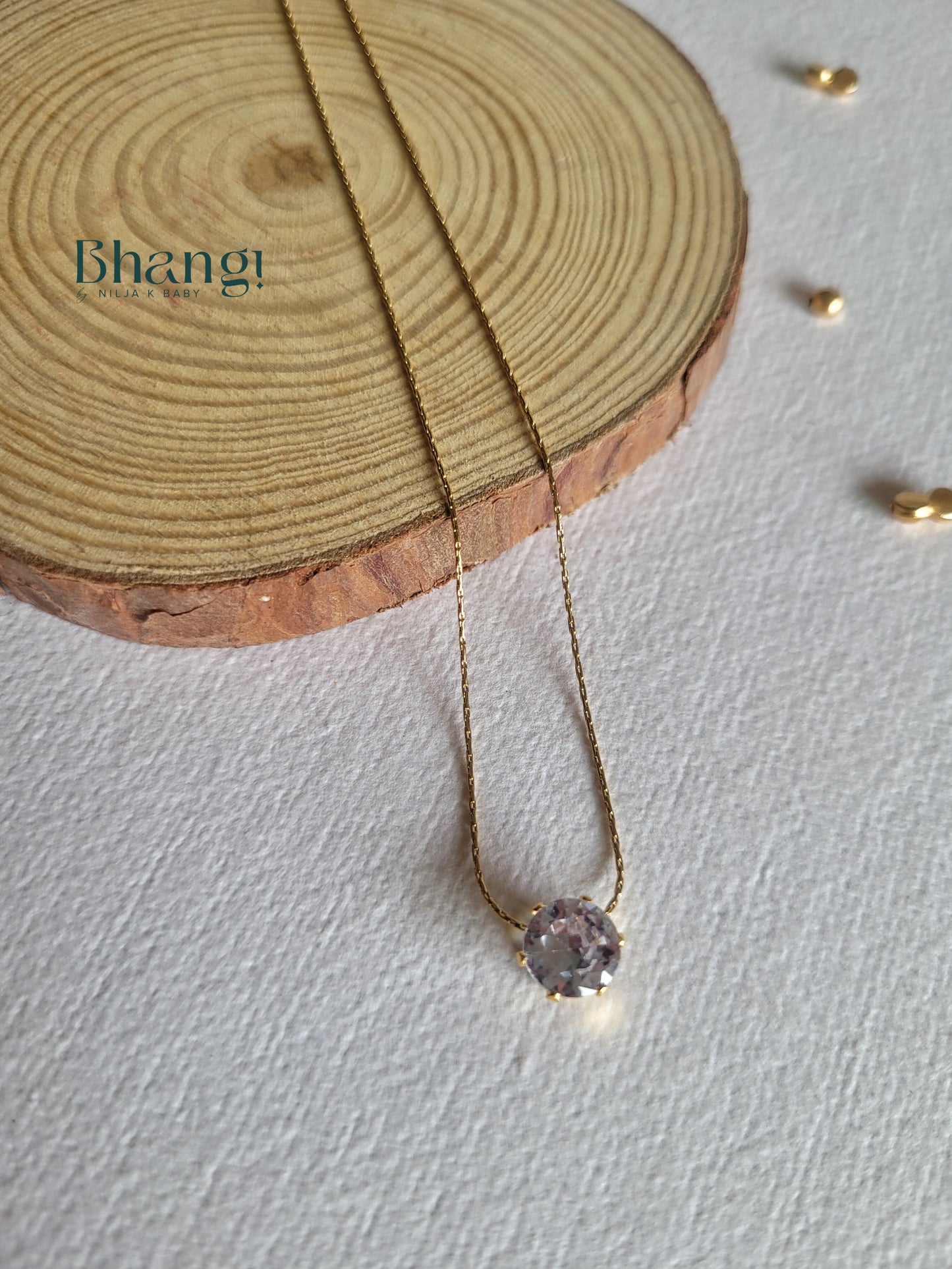 Chain with Oval Stone Pendant Necklace