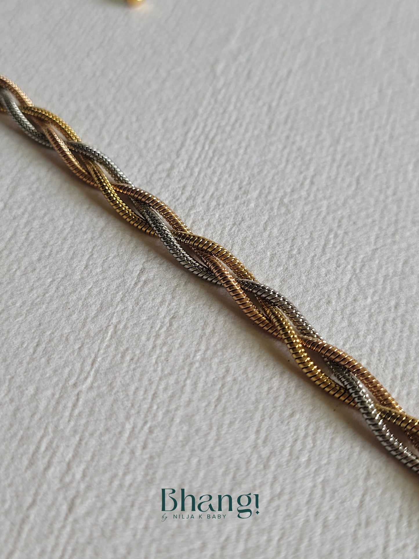 Braided Tri-Tone Bracelet