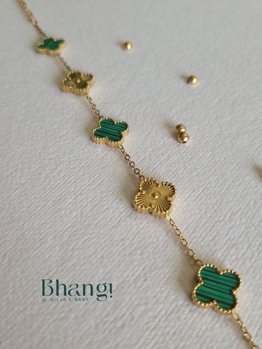 Green Clover Charm Bracelet