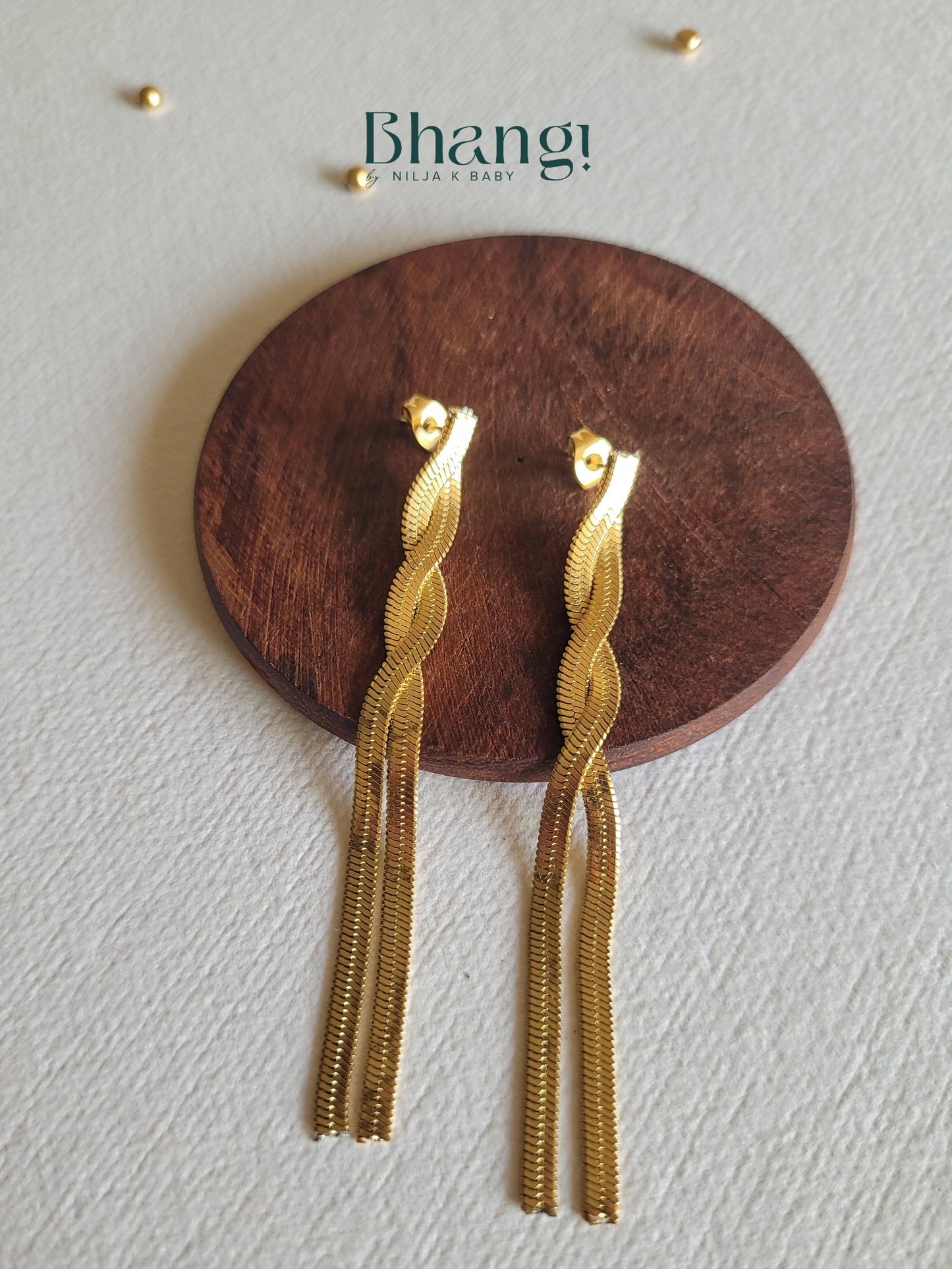 Interlocking Chain Drop Earrings