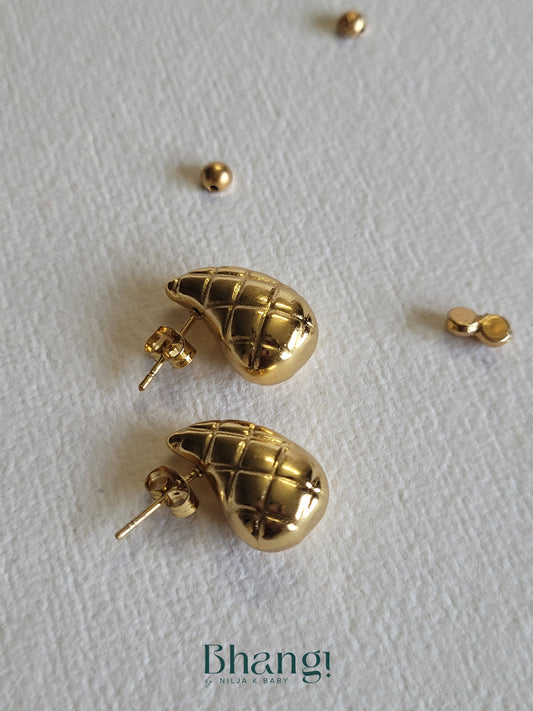 Textured Teardrop Studs