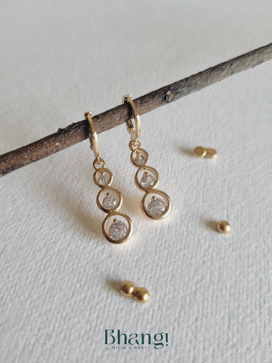 Cascading Crystal Hoop Earrings