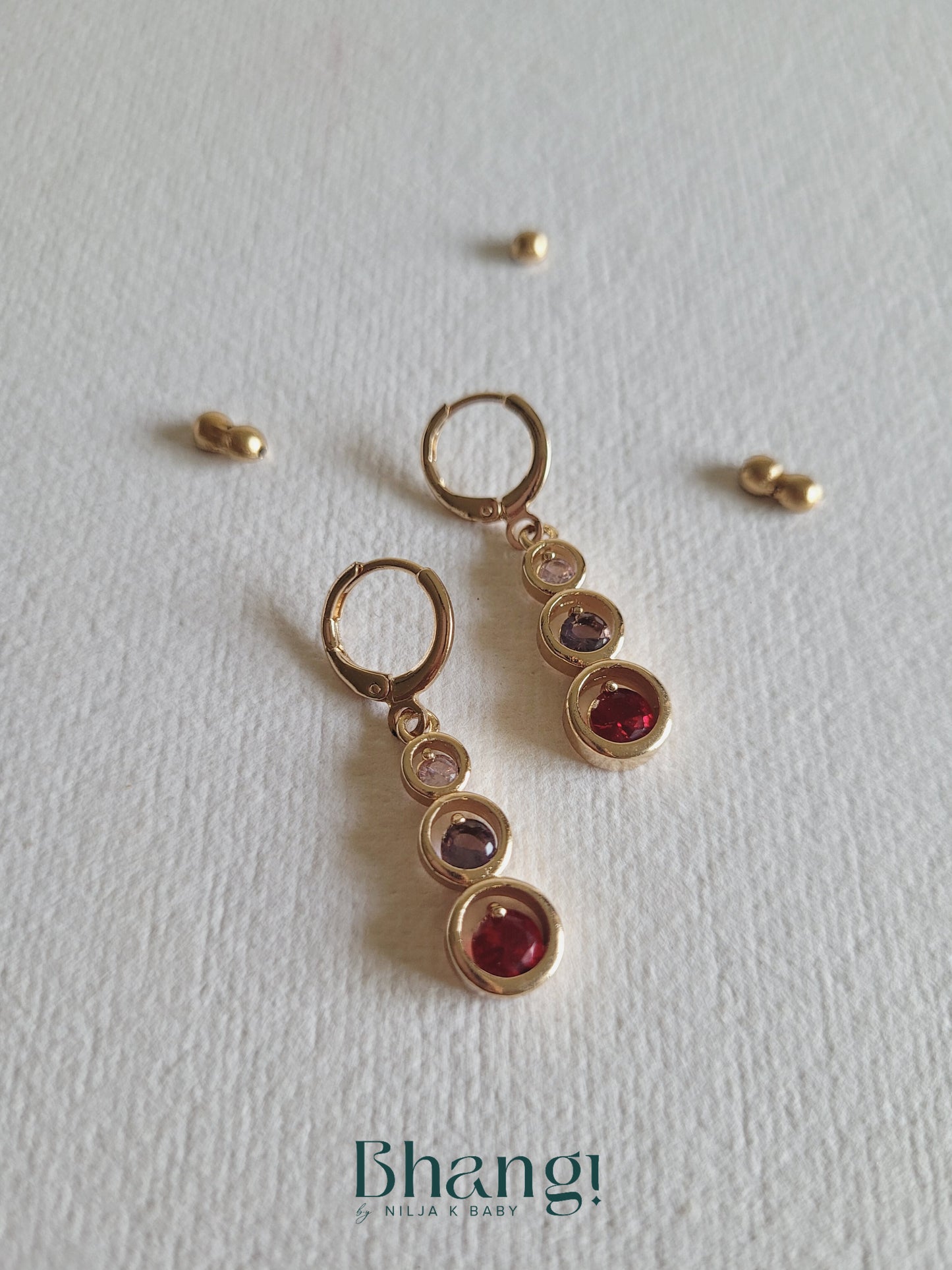 Cascading Crystal Hoop Earrings