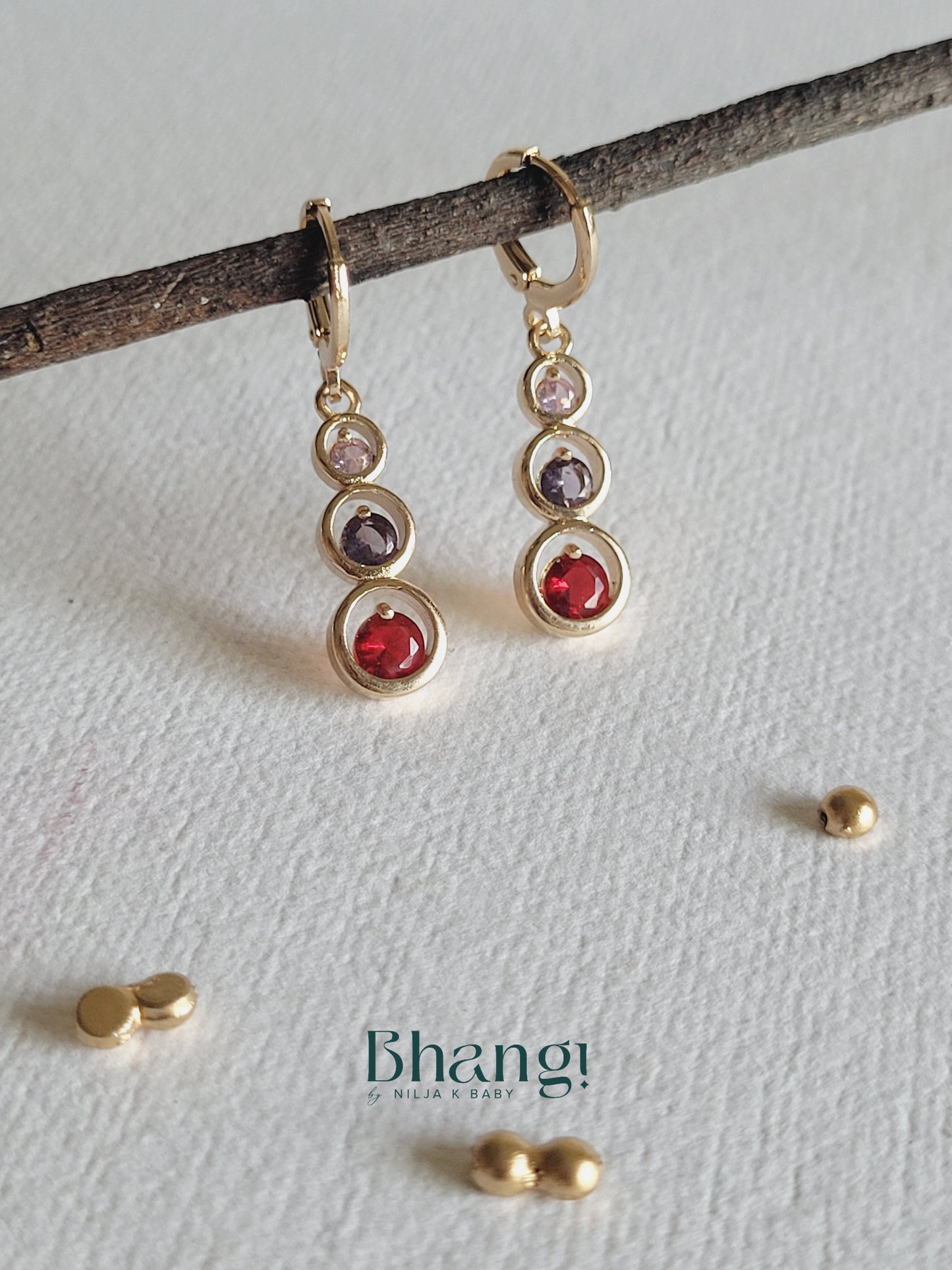 Cascading Crystal Hoop Earrings