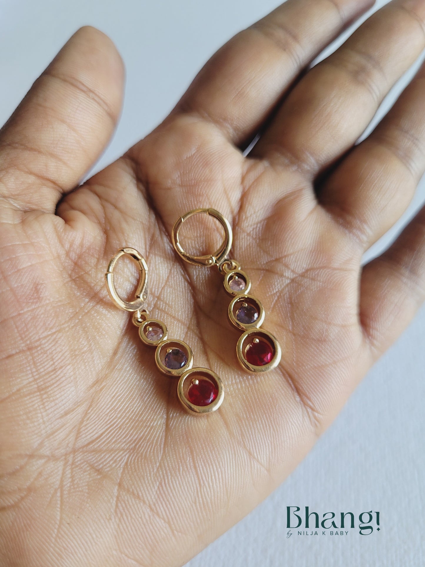 Cascading Crystal Hoop Earrings