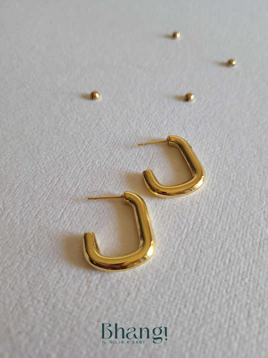 Angular Hoop Earrings