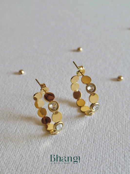 Disco Ball Hoop Earrings