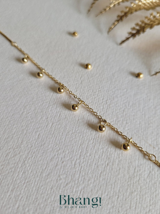 Gold-Tone Minimalist Bell Bracelet