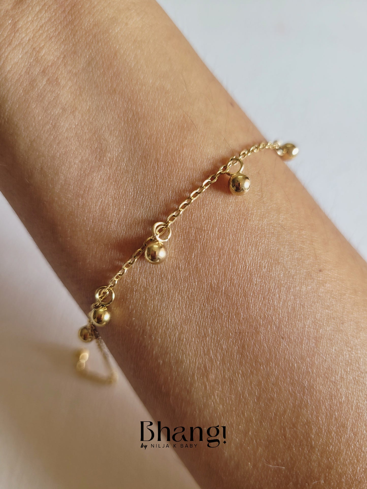 Gold-Tone Minimalist Bell Bracelet