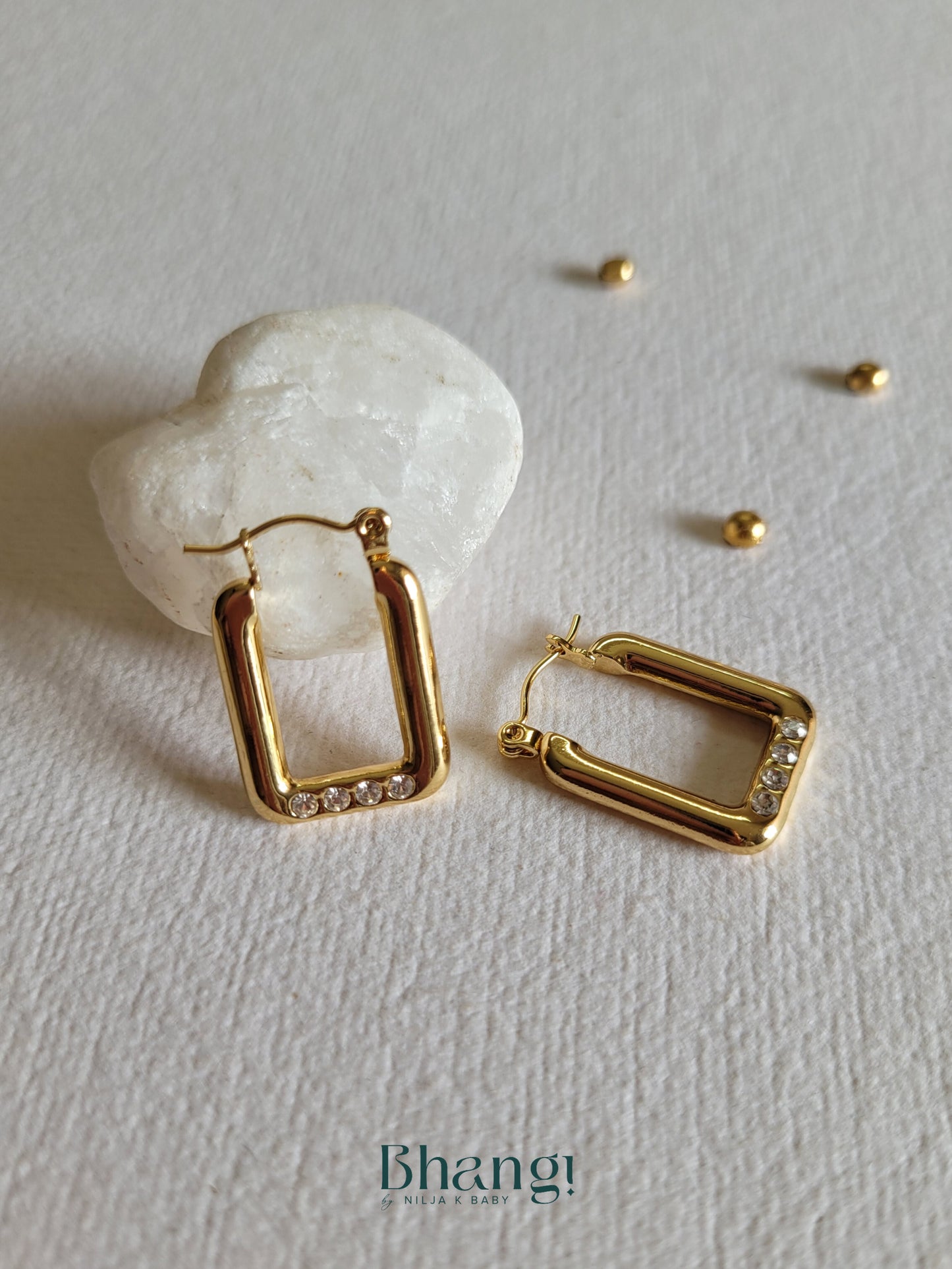 Rectangular Hoop Earrings