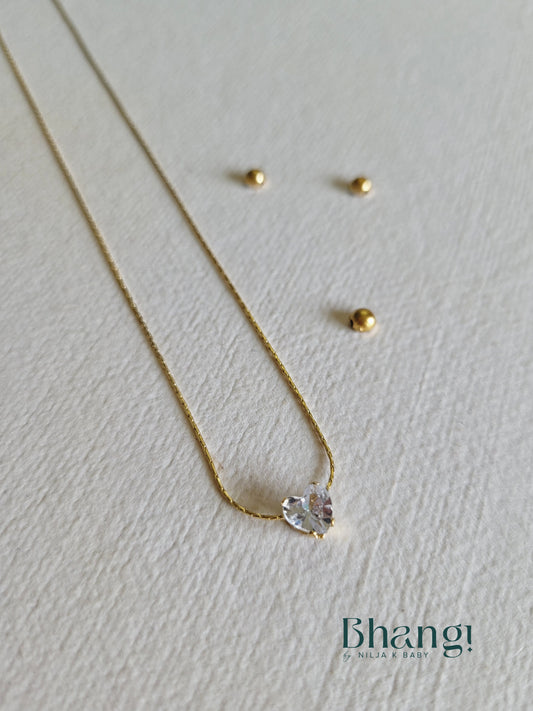 Crystal Heart Pendant Necklace