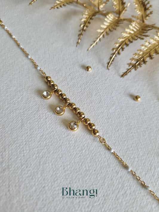 Crystal Drop Charm Bracelet