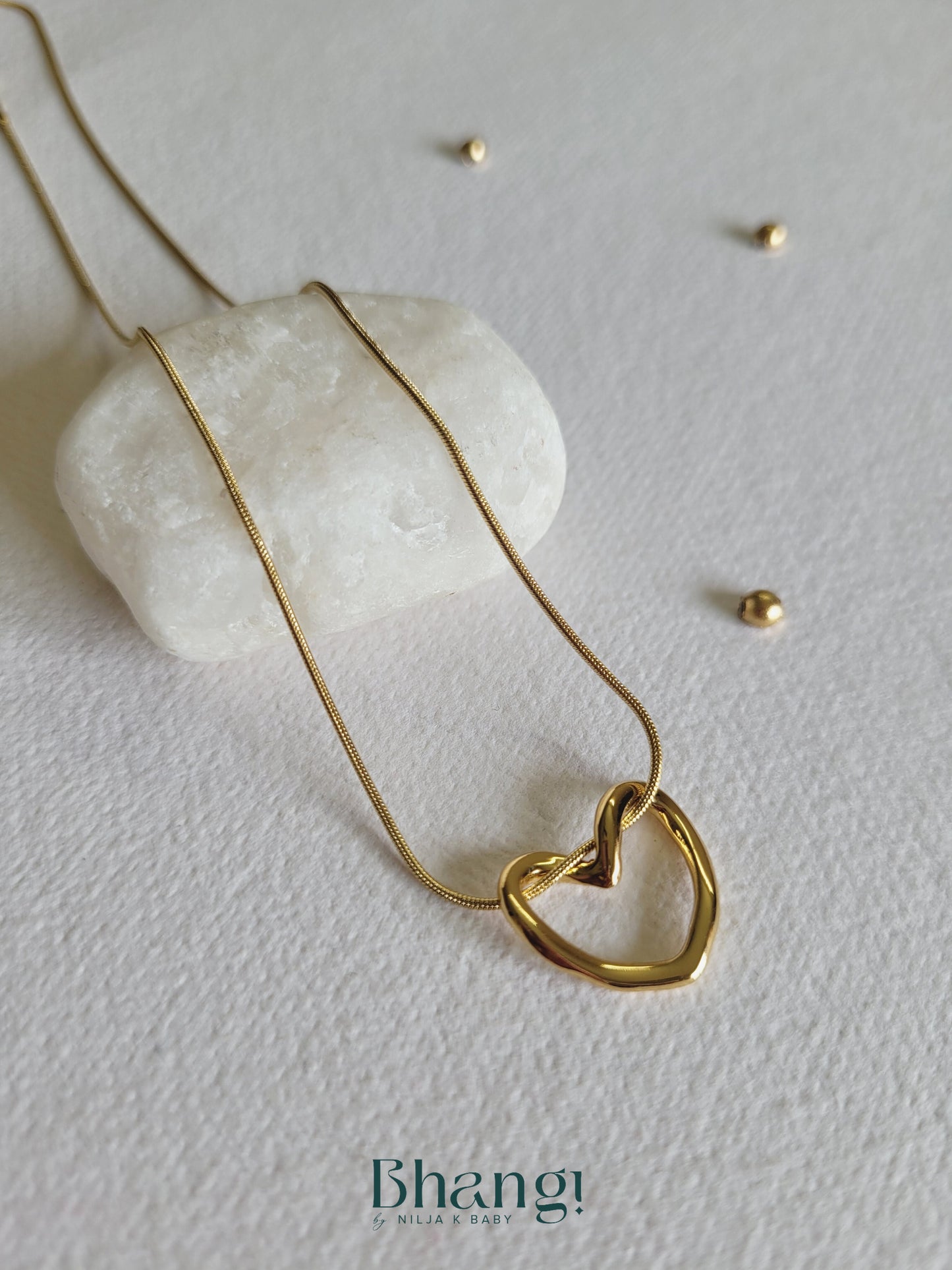 Minimalist Heart Outline Necklace