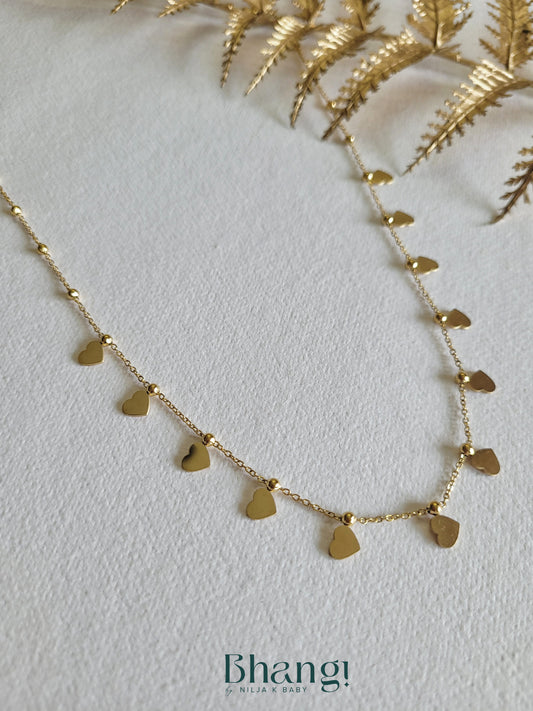 Dainty Heart Drop Necklace