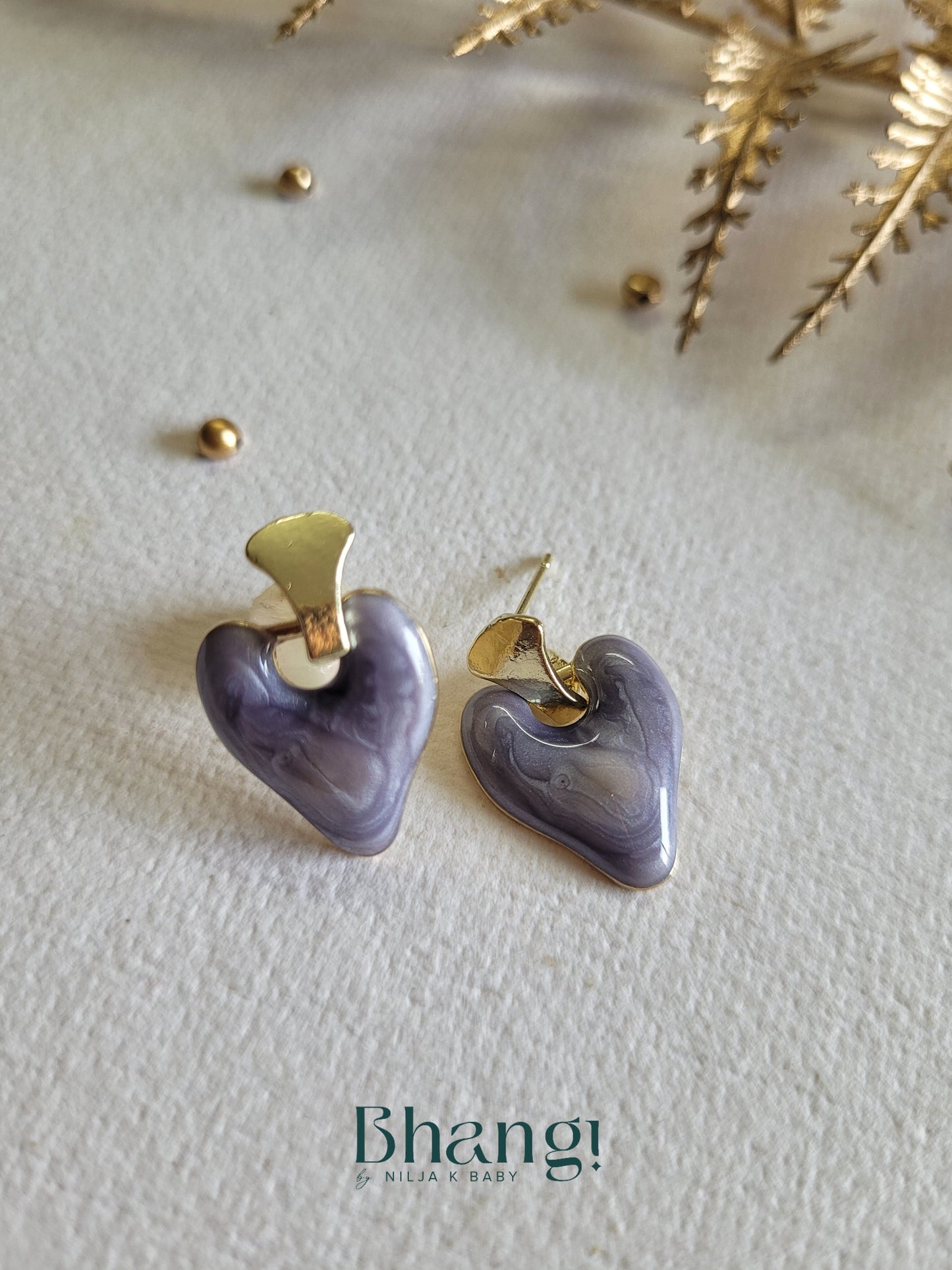 Abstract Heart Earrings