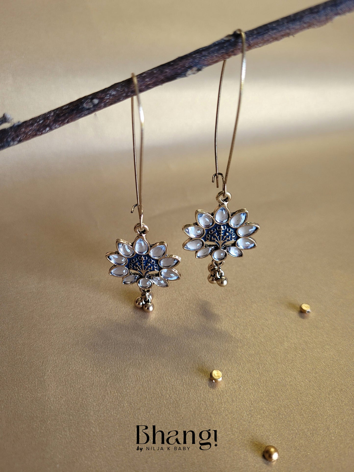 Antique Floral Drop Earrings