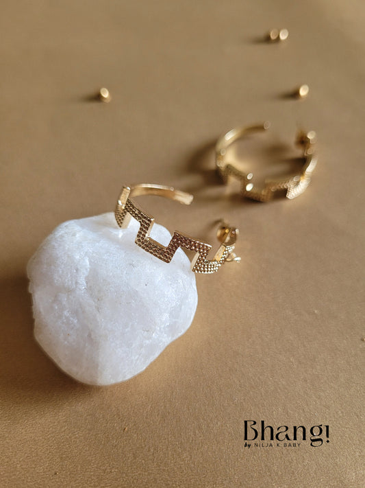 Cut-Out Geometric Hoop Earrings