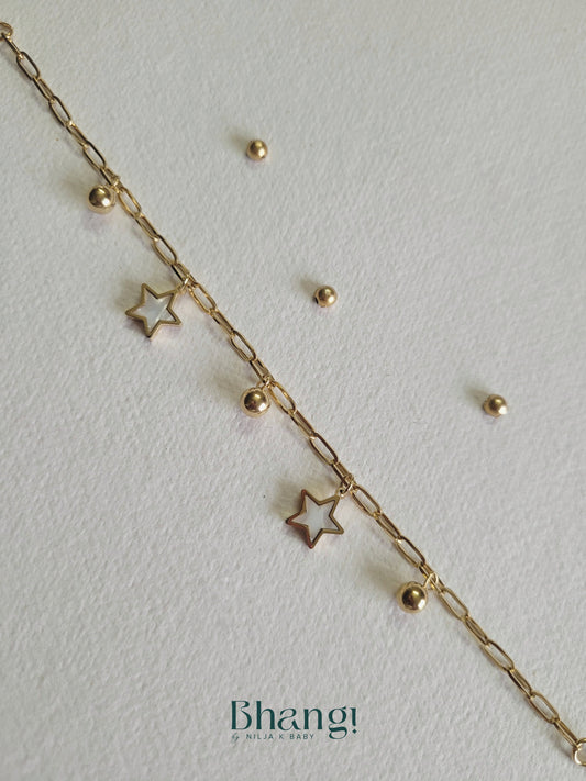 Gold Star Charm Bracelet