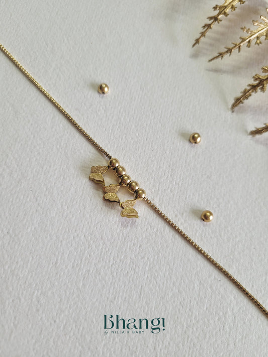 Triple Butterfly Charm Bracelet