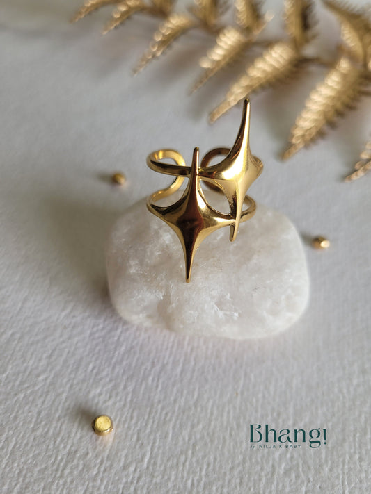 Double Star Open Ring