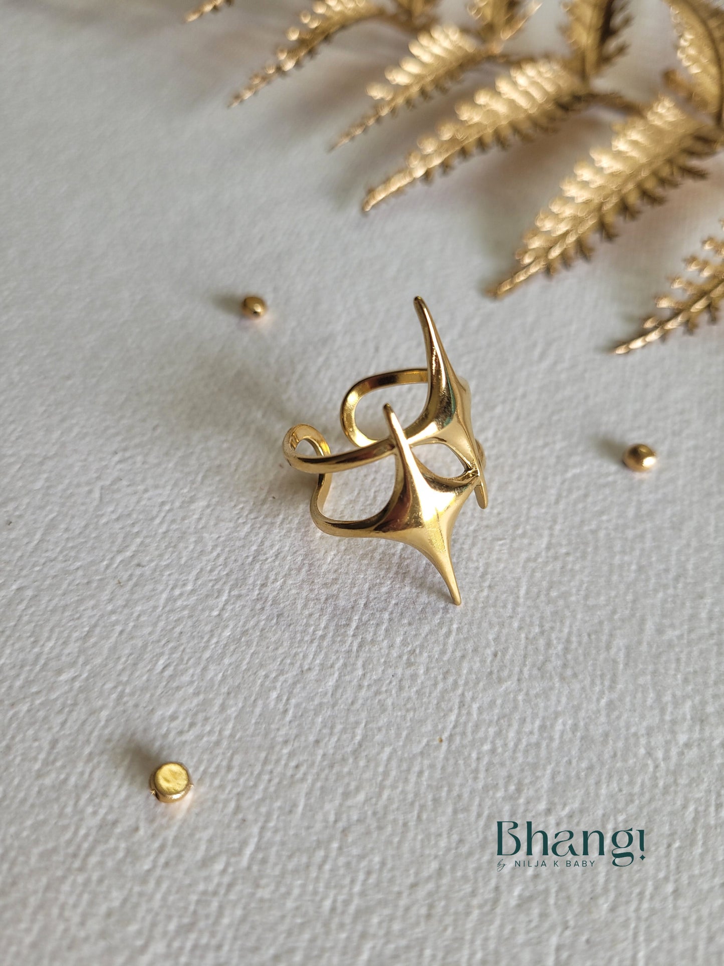 Double Star Open Ring