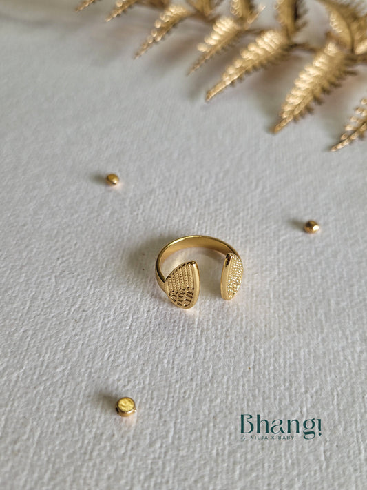 Minimalist Textured Open Ring