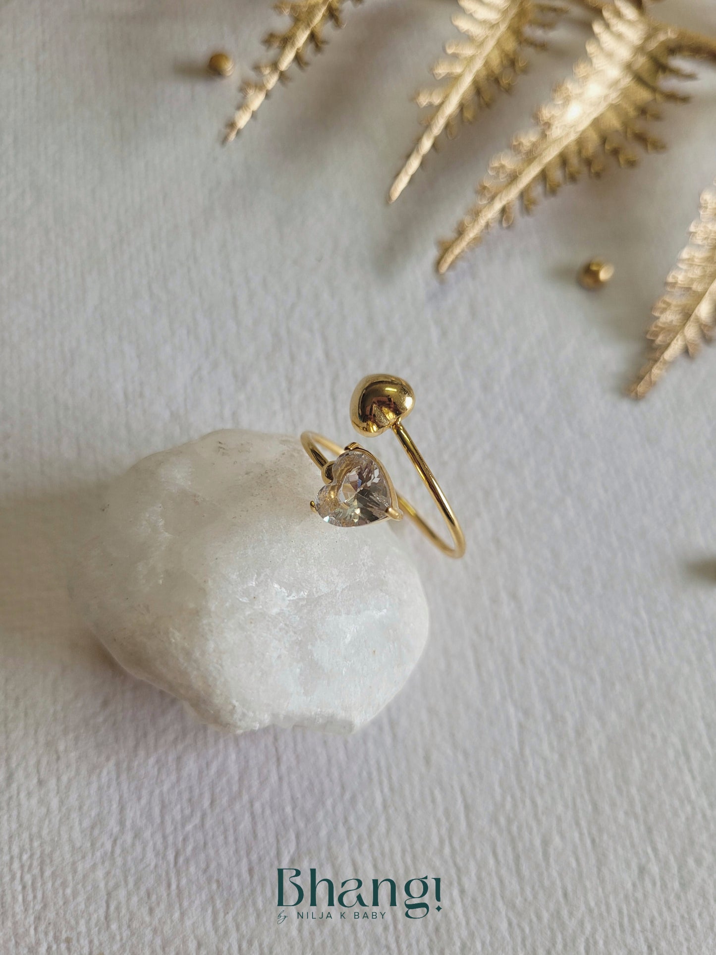 Minimalist Bead & Stone Ring