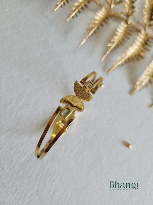 Golden Wings & Crystal Bangle