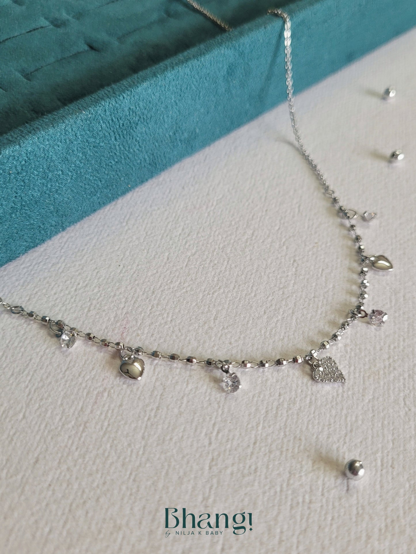 Silver Sparkle Charm Necklace