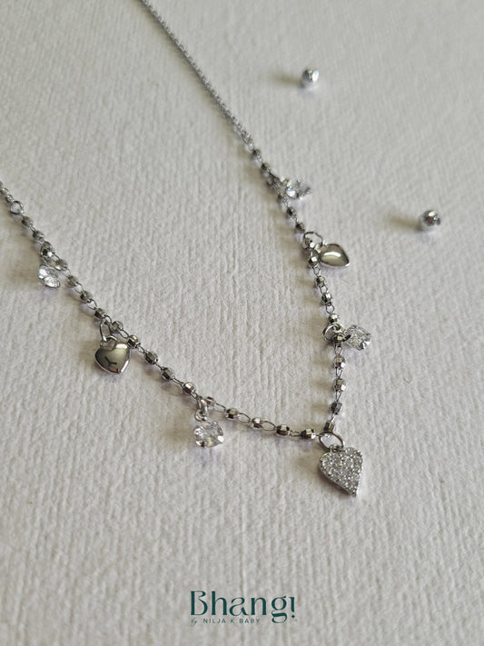 Silver Sparkle Charm Necklace
