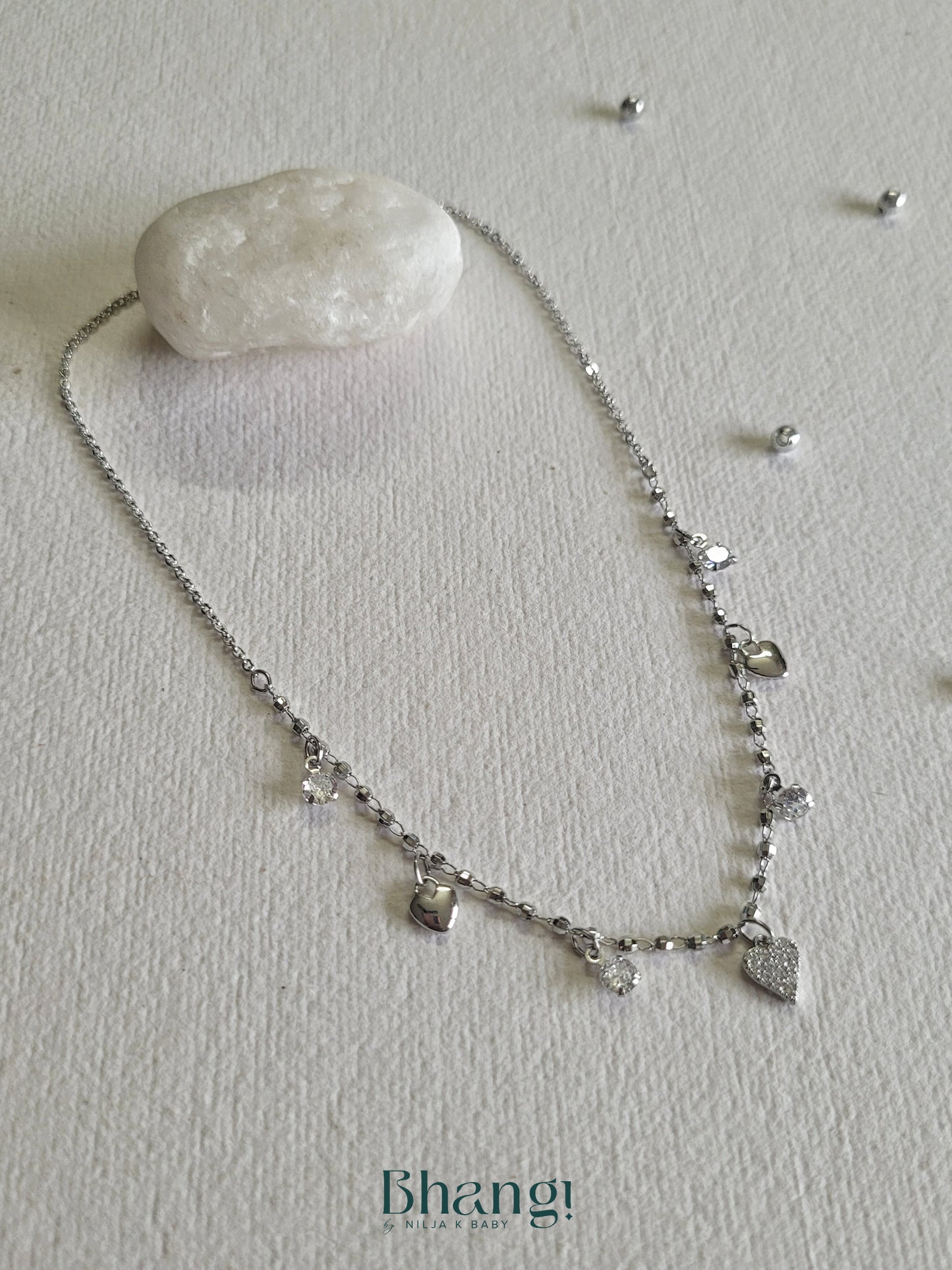 Silver Sparkle Charm Necklace