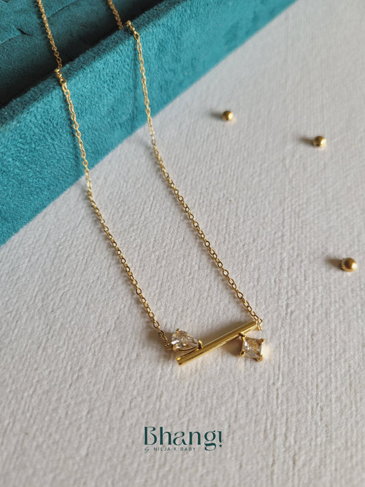 Golden Sparkle Bar Pendant