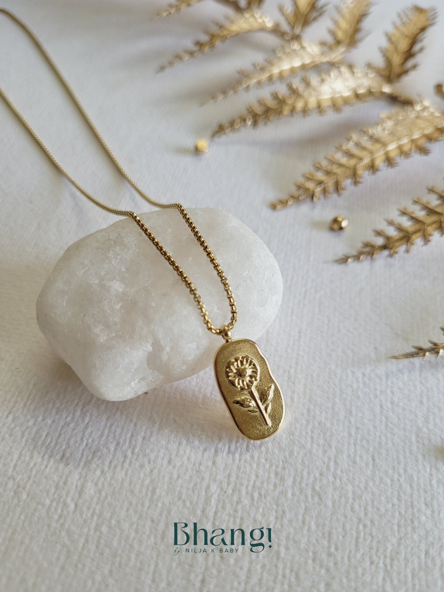Golden Sunflower Necklace