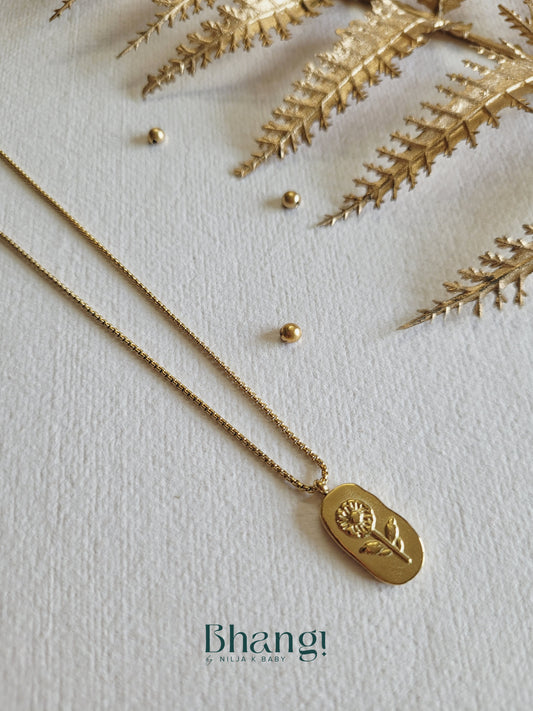 Golden Sunflower Necklace