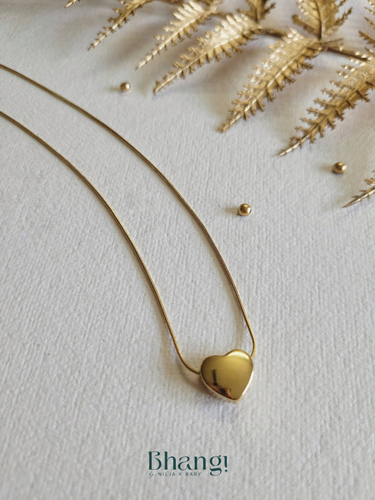 Golden Heart Whisper Necklace