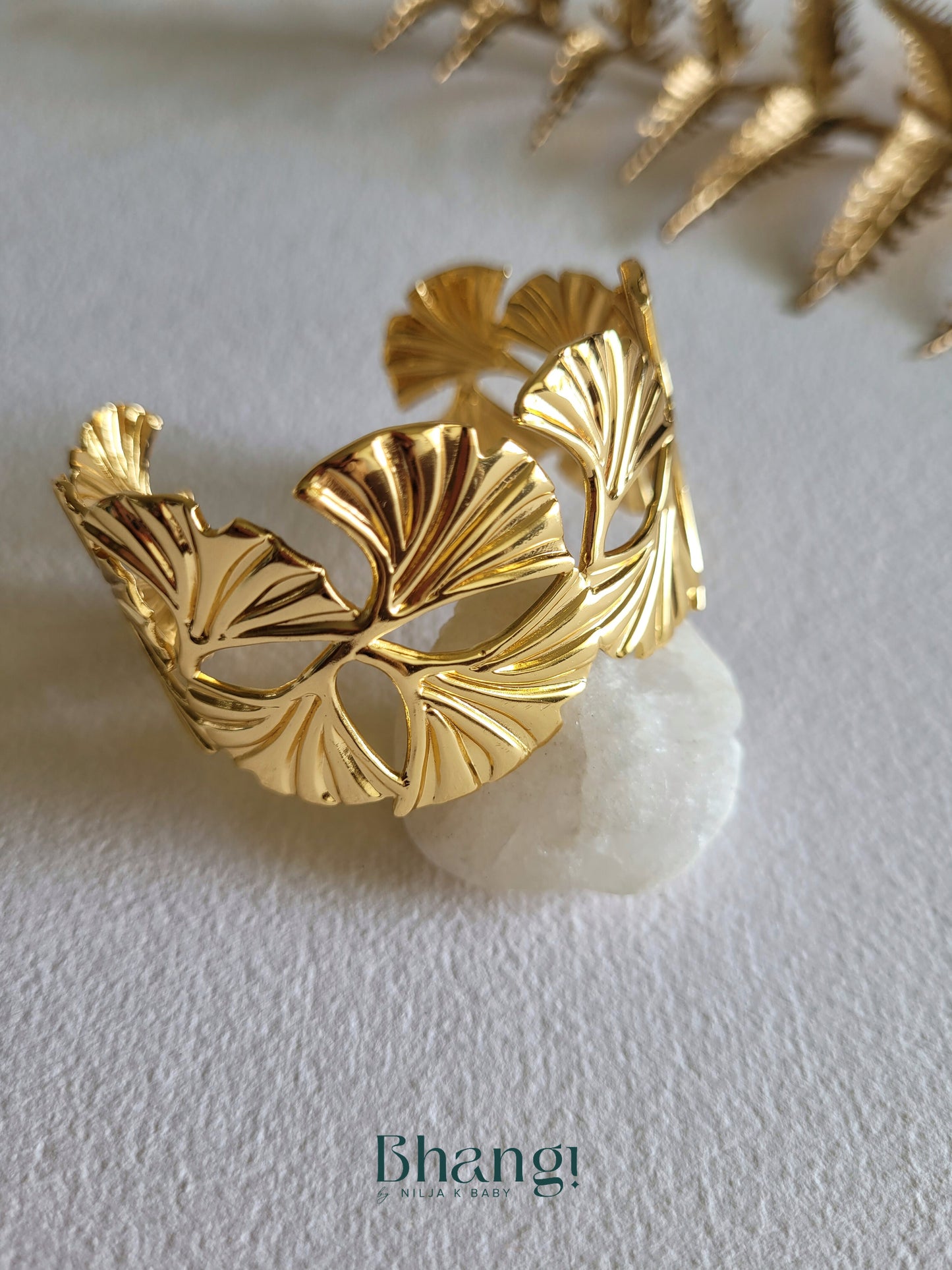 Golden Statement Cuff Bangle