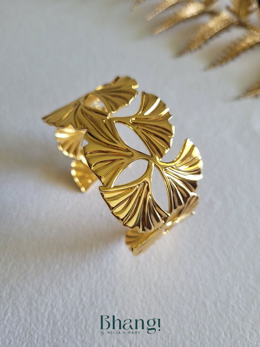 Golden Statement Cuff Bangle