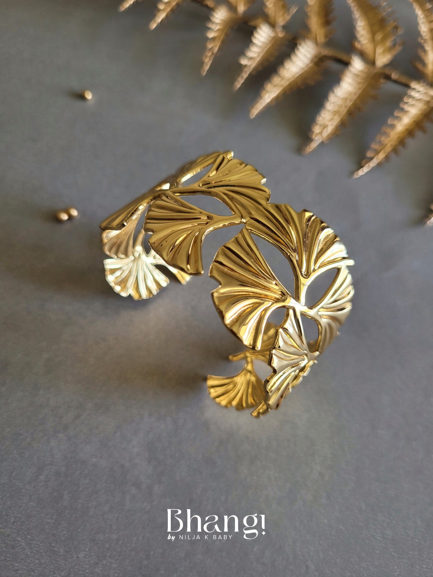Golden Statement Cuff Bangle