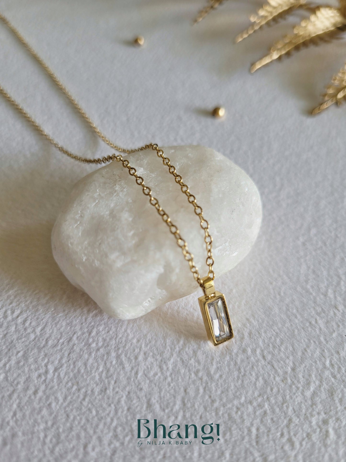 Golden Lumina Bar Necklace