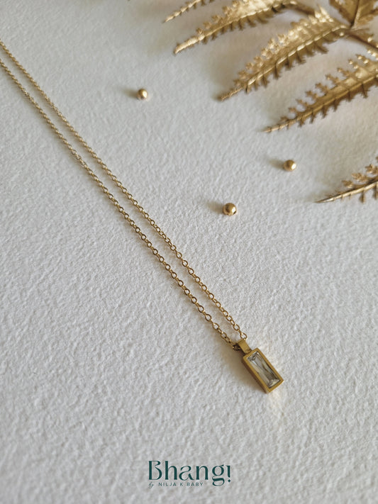 Golden Lumina Bar Necklace
