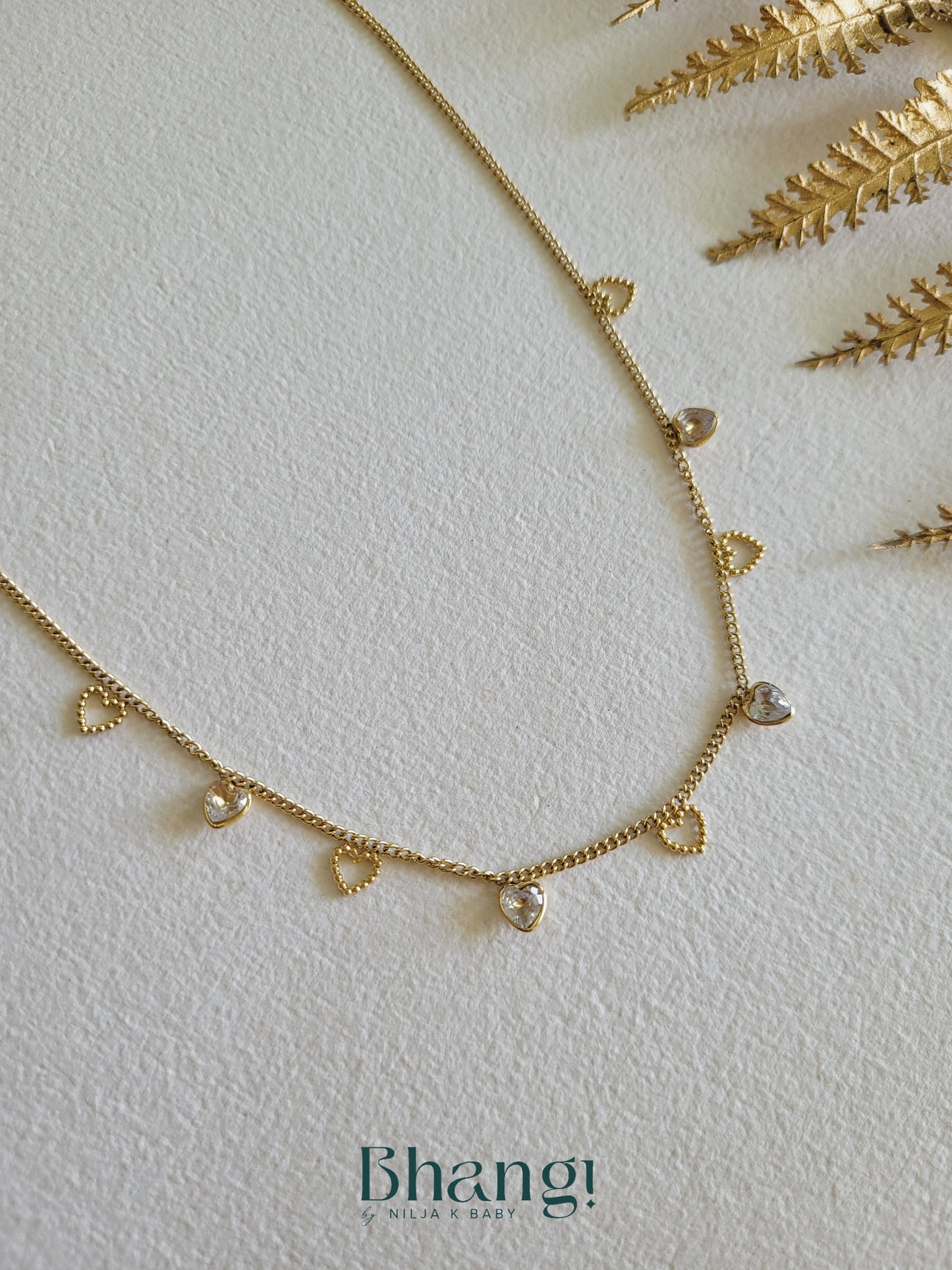 Golden Sweetheart Sparkle Necklace