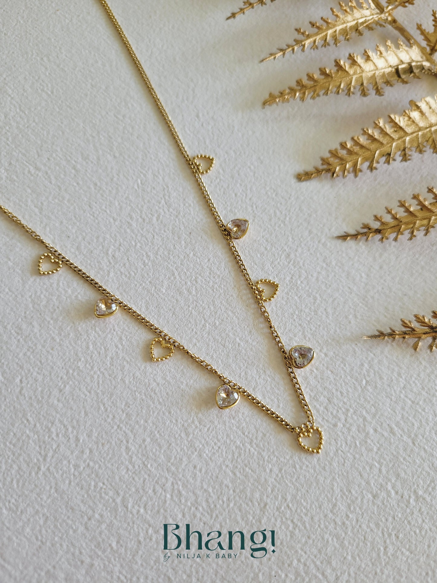 Golden Sweetheart Sparkle Necklace