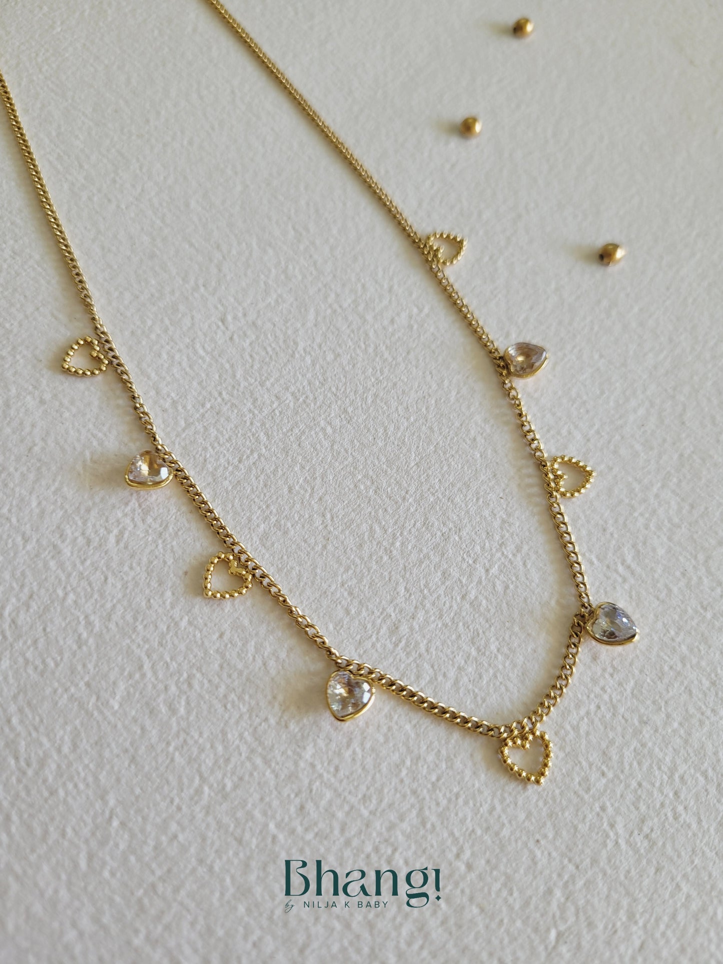 Golden Sweetheart Sparkle Necklace